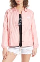 Women's Obey Caviar Coach's Jacket, Size - Pink