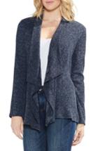 Women's Vince Camuto Rib Knit Drape Cardigan, Size - Blue