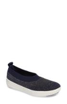Women's Fitflop Uberknit(tm) Slip-on Ballerina Sneaker .5 M - Blue