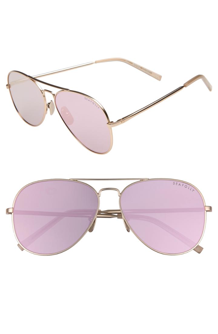 Women's Seafolly Noosa 51mm Metal Aviator Sunglasses -