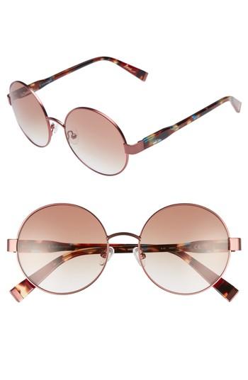 Women's Ed Ellen Degeneres 53mm Round Sunglasses - Matte Berry