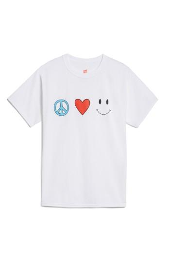 Women's Venessa Arizaga Peace, Love & Happiness T-shirt