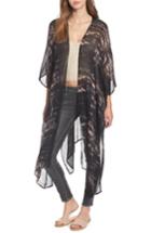 Women's Sole Society Sheer Shibori Kimono
