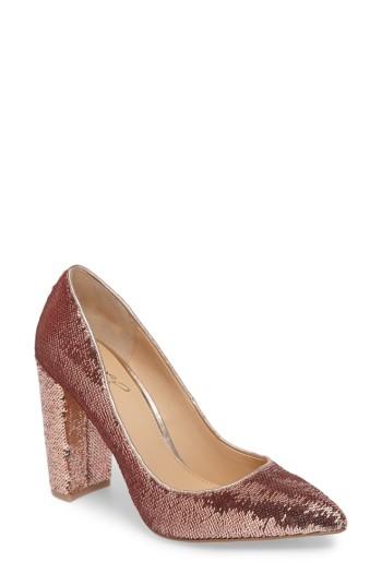 Women's Jewel Badgley Mischka Luxury Pointy Toe Pump M - Metallic