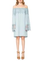 Women's Willow & Clay Off The Shoulder Shift Dress, Size - Blue