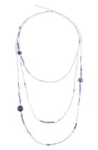 Women's Nakamol Design Agate & Crystal Triple Strand Necklace