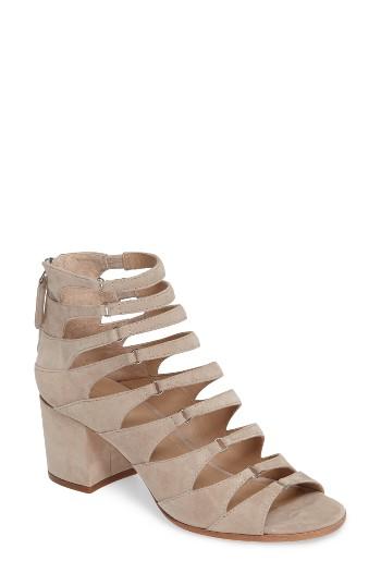 Women's Pour La Victoire Amani Block Heel Cage Sandal M - Beige