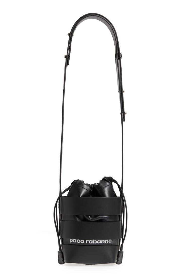 Paco Rabanne Small Mirror Cage Faux Leather Hobo Bag -
