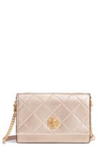 Tory Burch Mini Georgia Quilted Metallic Leather Shoulder Bag - Pink