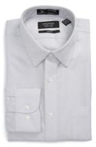 Men's Nordstrom Men's Shop Smartcare(tm) Trim Fit Herringbone Dress Shirt .5 - 32/33 - Grey