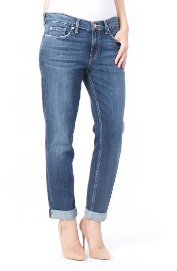 Women's Level 99 Sienna Stretch Distressed Ankle Cuff Jeans - Blue