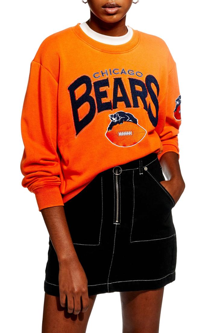 Women's Topshop Chicago Bears Crop Sweatshirt