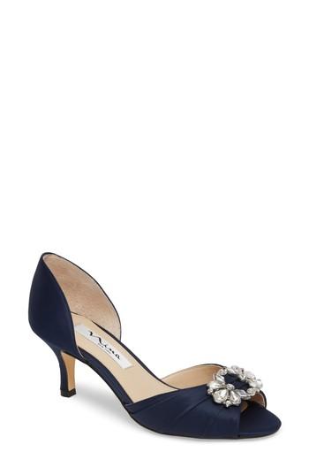 Women's Nina Charisa Open Toe Pump M - Blue