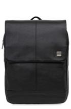 Men's Knomo London Brompton Hudson Leather Backpack - Black