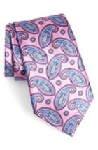 Men's Ermengildo Zegna Paisley Silk Tie, Size - Pink