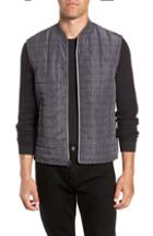 Men's W.r.k Romeo Plaid Quilted Vest, Size - Grey
