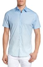 Men's Stone Rose Gradient Diamond Sport Shirt (m) - Blue