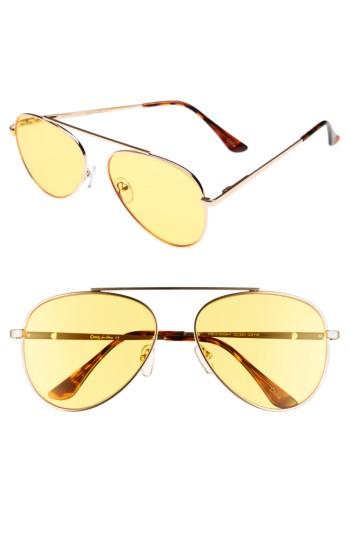 Women's Circus By Sam Edelman 58mm Aviator Sunglasses - Gold/ Yellow