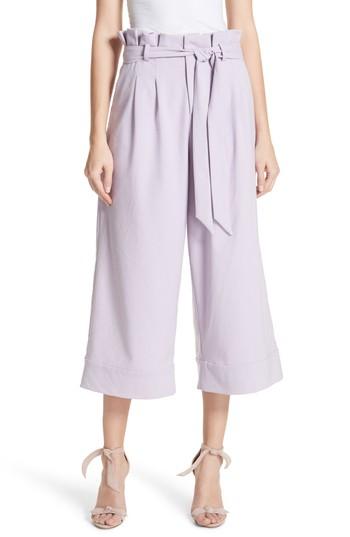 Women's Alice + Olivia Ryan Paperbag Crop Pants - Purple