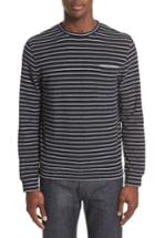 Men's A.p.c. Yogi Striped Terry Sweatshirt - Blue