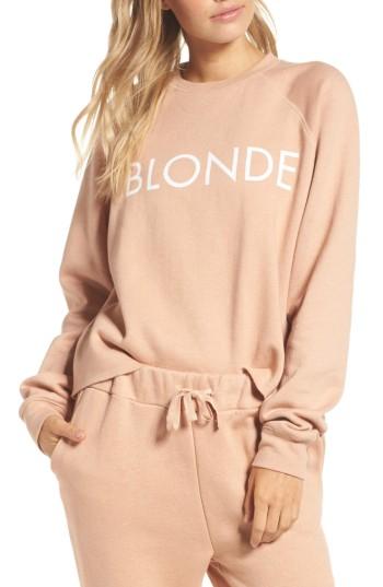Women's Brunette The Label Middle Sister Blonde Sweatshirt /small - Beige