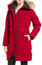 Women's Canada Goose Shelburne Genuine Coyote Fur Trim Down Parka - Red