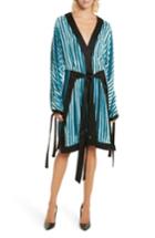 Women's Diane Von Furstenberg Velvet Burnout Kimono Dress, Size - Blue