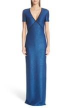 Women's St. John Evening Luster Sequin Gown - Blue