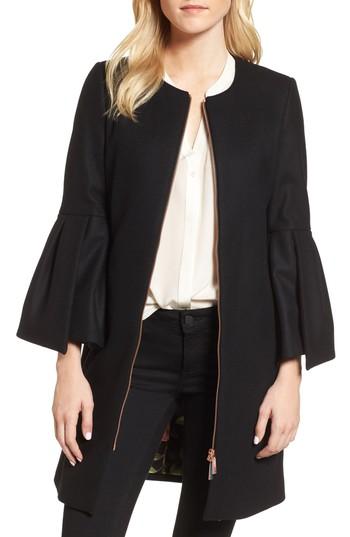 Women's Ted Baker London Sculpted Sleeve Wool Blend Coat