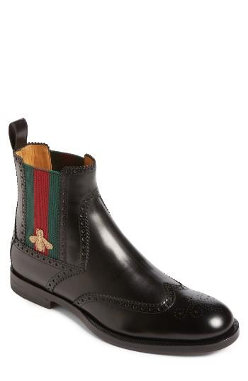 Men's Gucci Strand Chelsea Boot Us / 6uk - Black