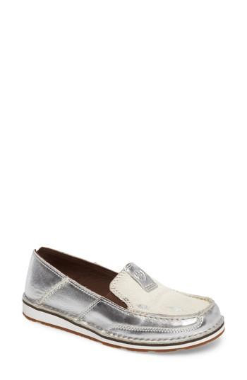 Women's Ariat Cruiser Genuine Calf Hair Slip-on Loafer M - Metallic