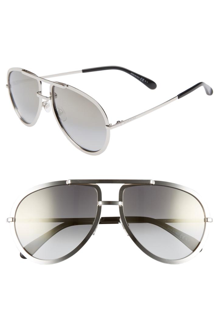 Women's Givenchy 60mm Aviator Sunglasses - Palladium