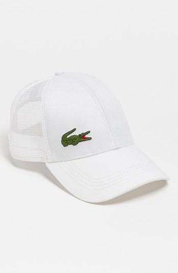 Men's Lacoste Trucker Hat - White