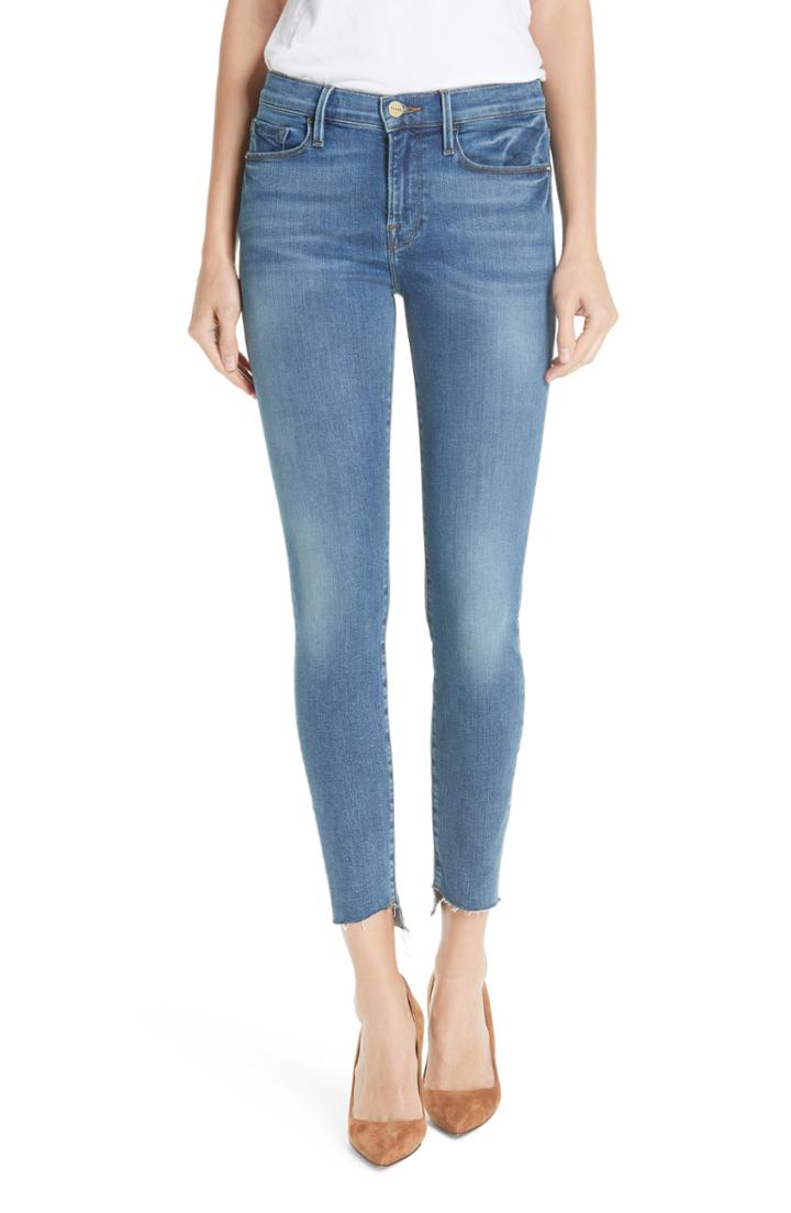 Women's Frame Le Skinny De Jeanne Reverse Cascade Hem Jeans