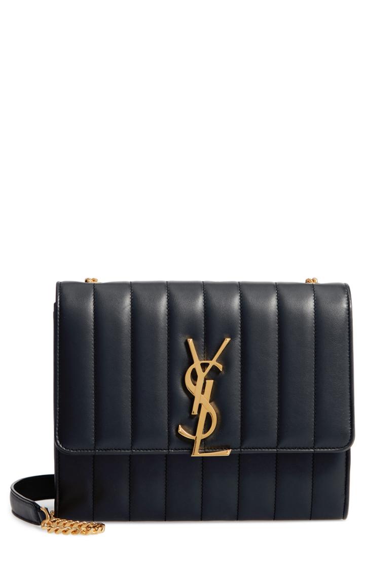 Saint Laurent Small Vicky Leather Wallet On A Chain -