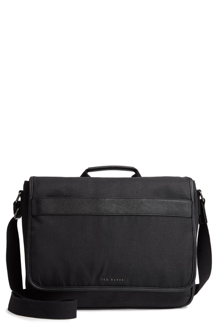 Men's Ted Baker London Edds Messenger Bag - Black