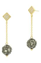 Women's Freida Rothman Rose Dor Ball Drop Earrings