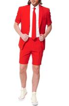 Men's Opposuits 'summer Red Devil' Trim Fit Short Suit With Tie