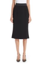 Women's Dolce & Gabbana Stretch Cady Pencil Skirt Us / 40 It - Black