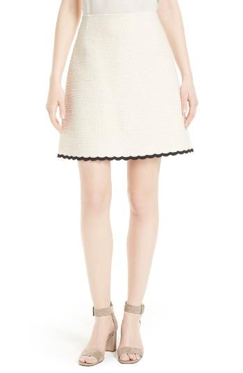 Women's Kate Spade New York Scallop Hem Tweed Skirt