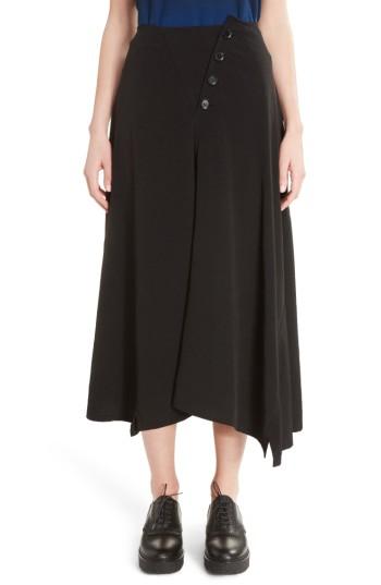 Women's Y's By Yohji Yamamoto O-flared Midi Skirt