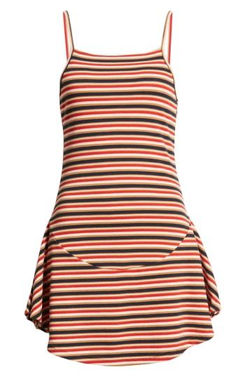 Women's The Fifth Label Parad Stripe Rib Knit Dress, Size - Red