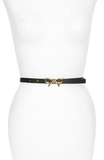 Women's Kate Spade New York Skinny Calfskin Leather Belt