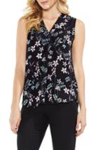 Women's Vince Camuto Floral Sleeveless Top, Size - Black