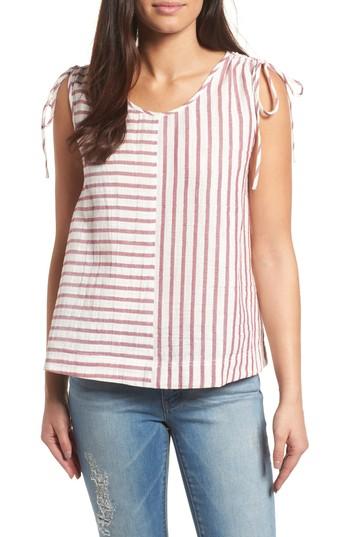Petite Women's Caslon Stripe Tank, Size P - Ivory
