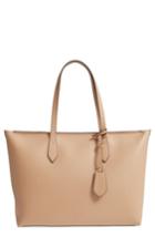 Burberry Calfskin Leather Tote - Beige