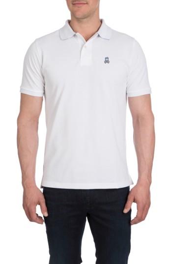 Men's Psycho Bunny Neon Collar Polo (xs) - White