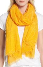 Women's Eileen Fisher Organic Cotton Scarf, Size - Orange