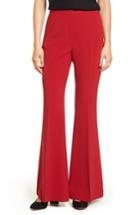 Women's Lewit Flared Crepe Pants - Red
