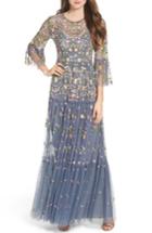 Women's Needle & Thread Dragonfly Garden Beaded Tulle Gown